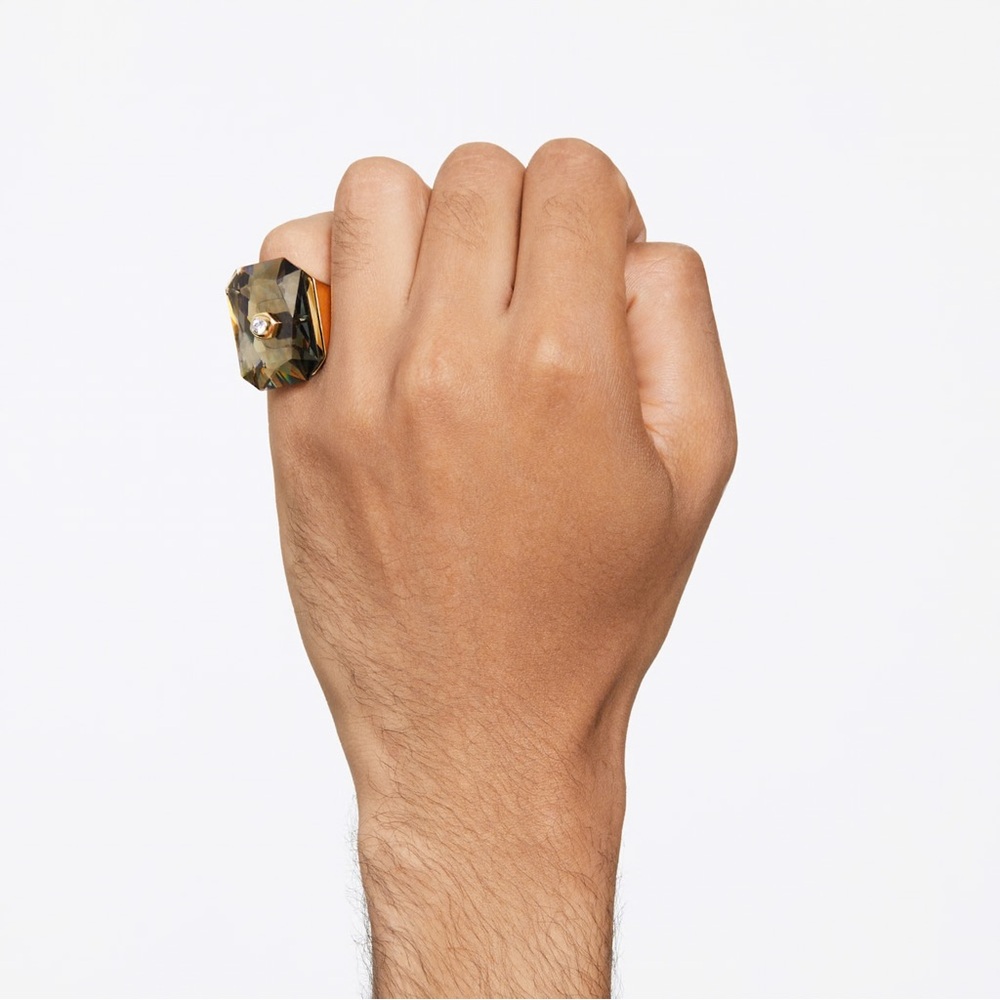 Swarovski Numina cocktail ring, Octagon cut, Gray, Gold-tone plated - Picture 5 of 5